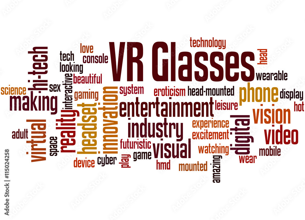 VR Glasses, word cloud concept 3