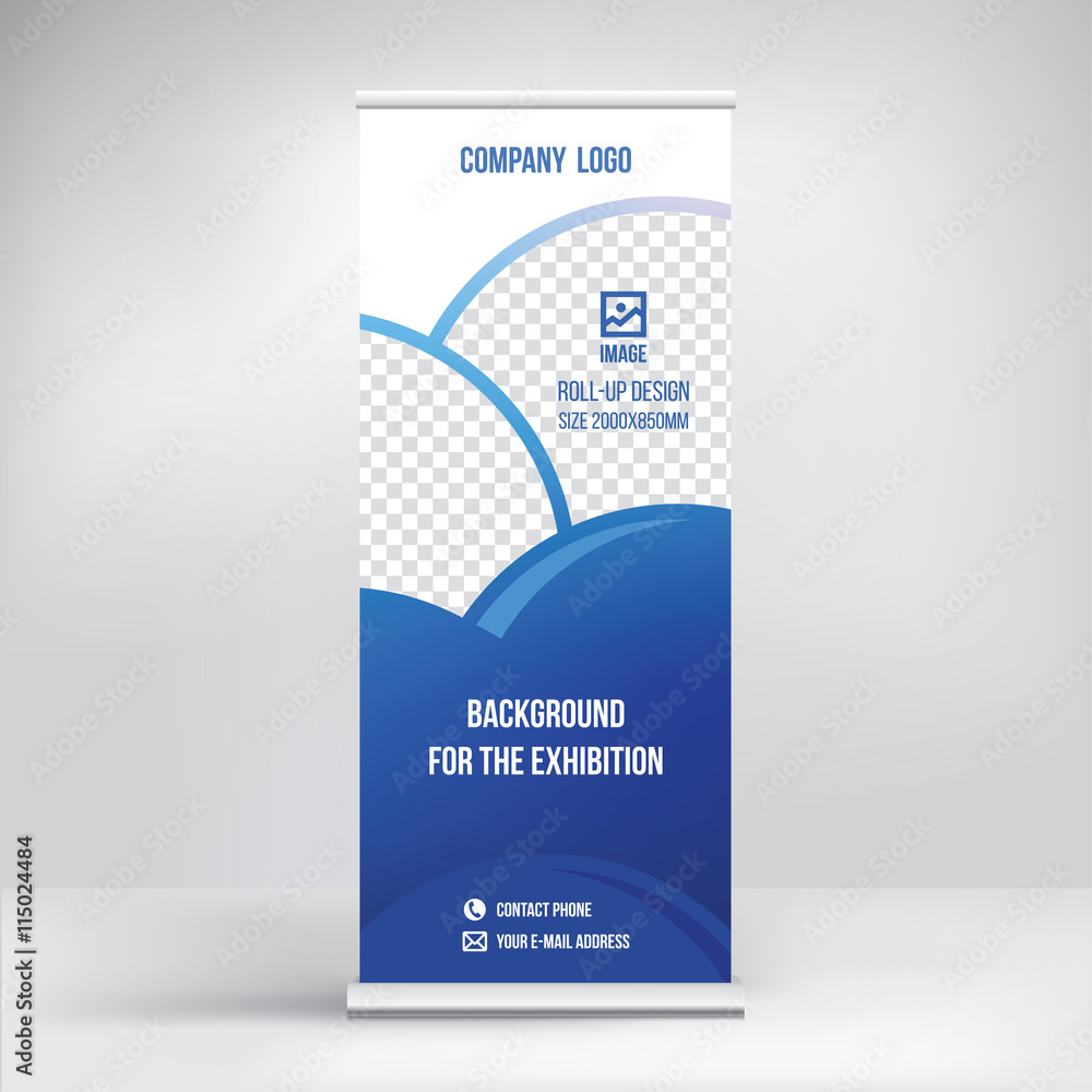 Roll-up banner design. Stand, screen. Vector template Roll-up banner design. Stand, screen. Vector template