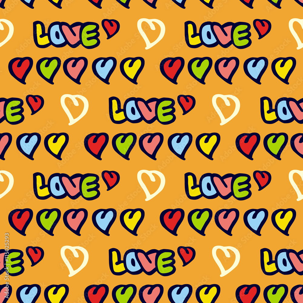 Seamless pattern with words Seamless pattern with words