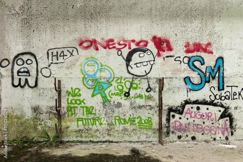 Obraz na płótnie Graffiti w salonie