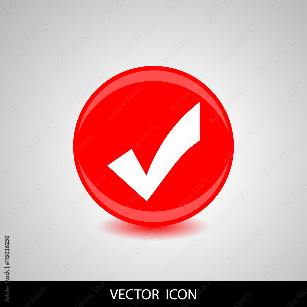 Check mark icon. Flat design style. Vector Check mark icon. Flat design style. Vector
