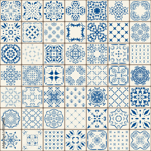 Mega Gorgeous seamless patchwork pattern from colorful Moroccan tiles, ornaments. Can be used for wallpaper, fills, web page background,surface textures.