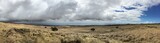 Panoramic view of a storm rolling in on the Big Island of Hawaii