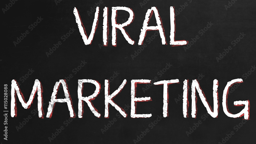 Viral Marketing on a Black Chalkboard Viral Marketing on a Black Chalkboard