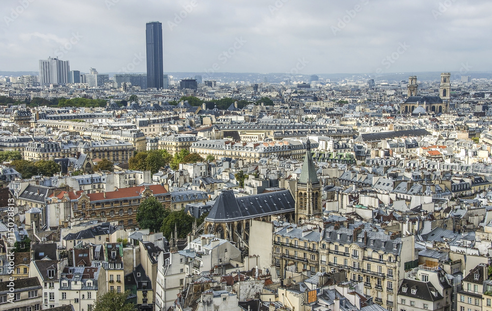 Paris Panorama. View from Cathedral Notre Dame de Paris. France. Paris Panorama. View from Cathedral Notre Dame de Paris. France.