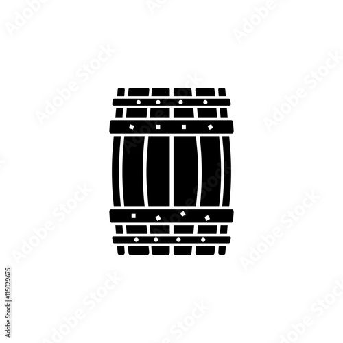 Barrel icon. Black icon on white background.