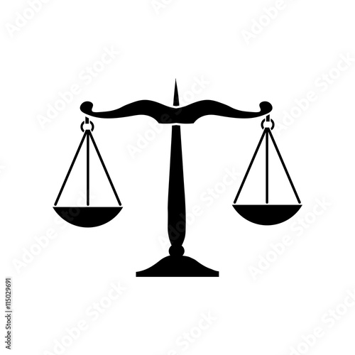 Scales icon. Black icon on white background.