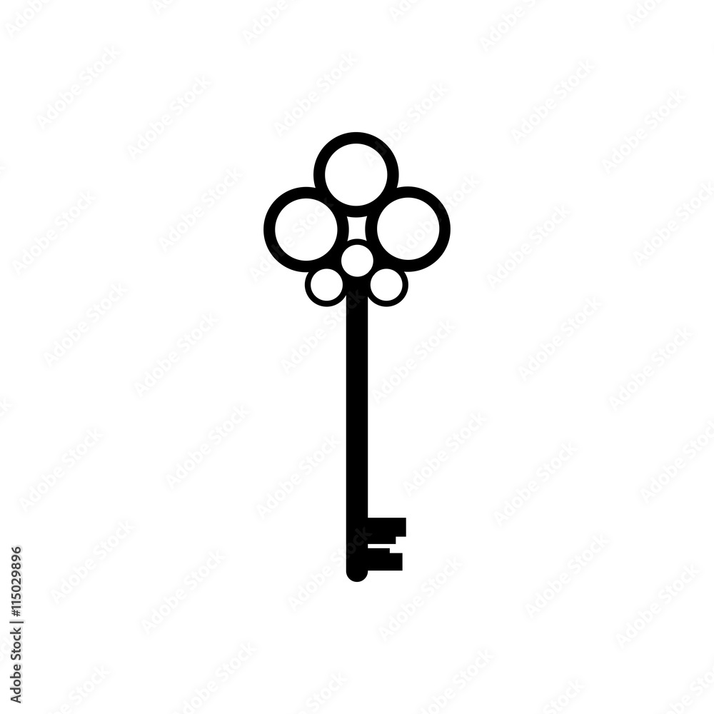 Obraz premium Key icon. Black icon on white background.