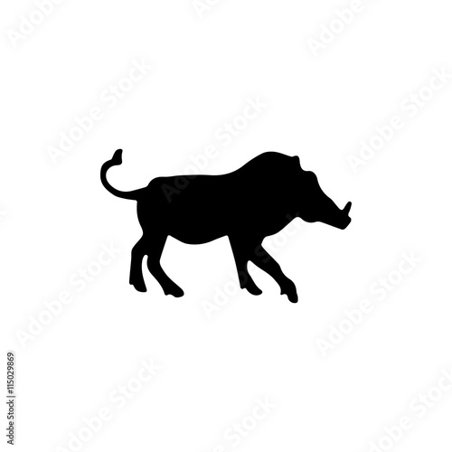 Boar icon. Black icon on white background.
