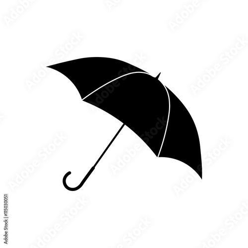 Umbrella icon. Black icon on white background.