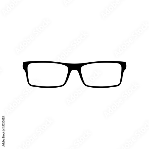 Glasses icon. Black icon on white background.