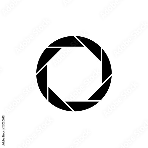 Objective icon. Black icon on white background.