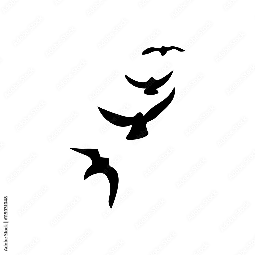 Bird crow icon. Black icon on white background. Bird crow icon. Black icon on white background.