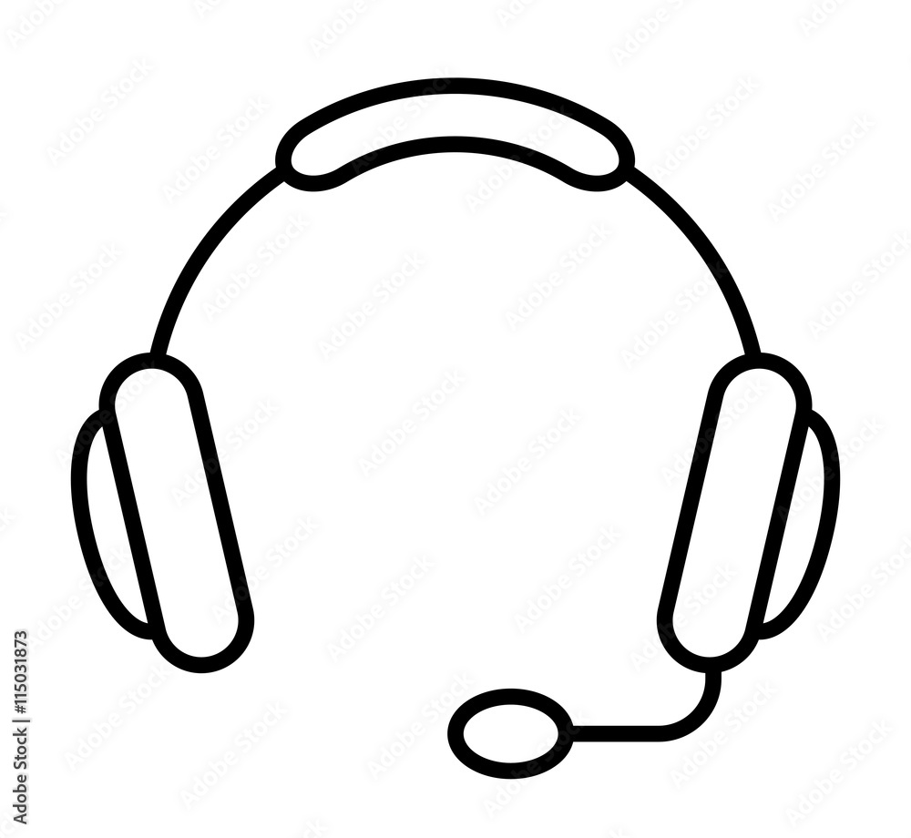 headset isolated icon design headset isolated icon design