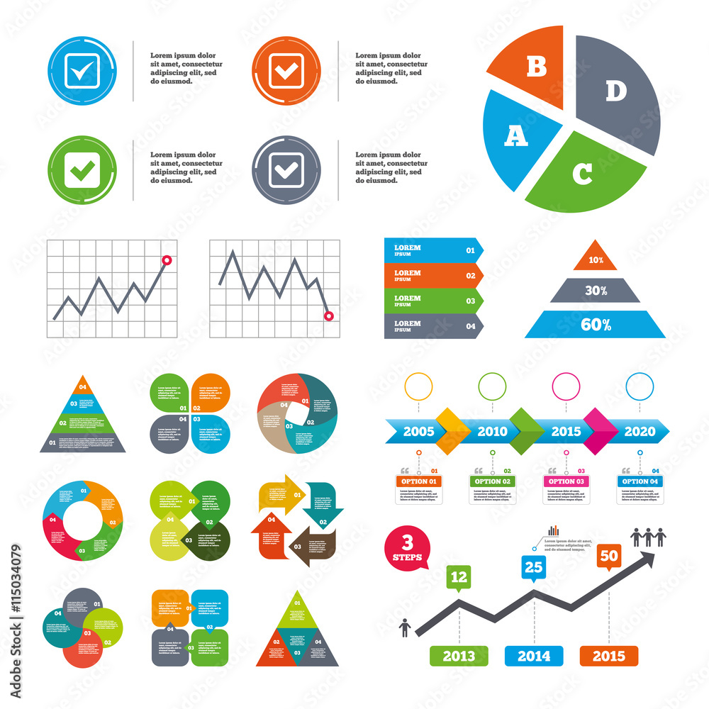 Check signs. Checkbox confirm icons. Check signs. Checkbox confirm icons.