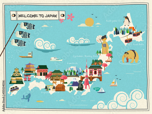 Japan travel map