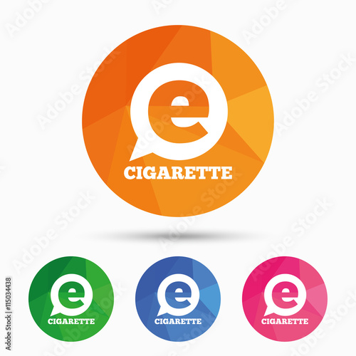 Smoking sign icon. E-Cigarette symbol.