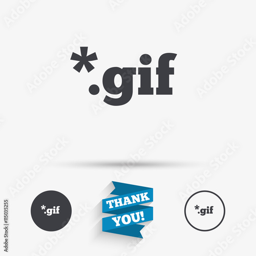 File GIF sign icon. Download image file.