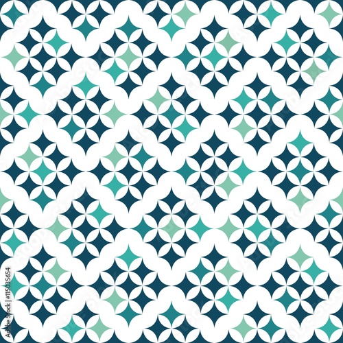 Turquoise Retro Seamless Pattern