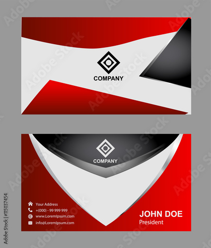 Creative business card vector template 