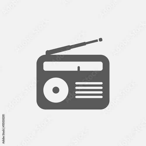 radio icon vector, solid logo illustration photo