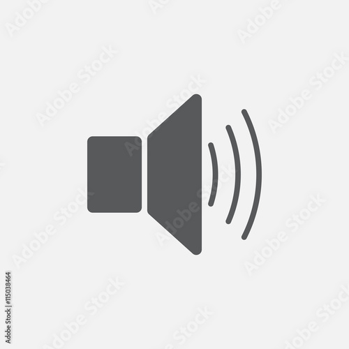 sound speaker icon vector, solid logo illustration, pictogram isolated on gray