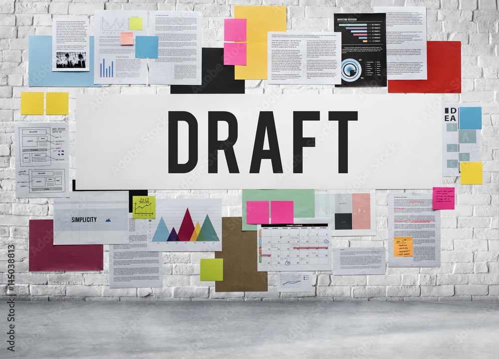 Fototapeta premium Draft Casual Communication Creativity Design Concept