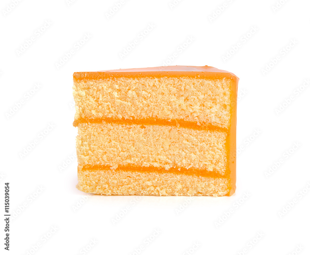 Fototapeta premium orange cake close up on background
