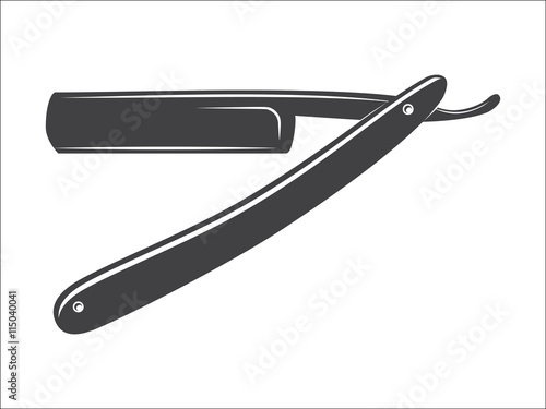 Old Straight razor vector
