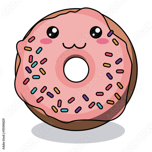 donut character isolated icon design