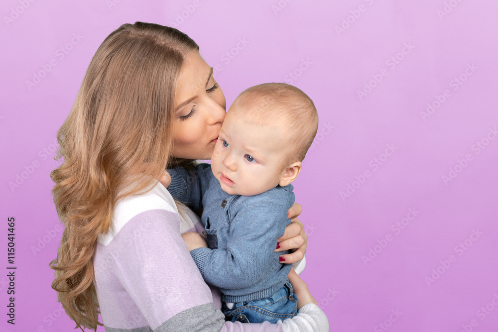 Happy young mother and her son Happy young mother and her son