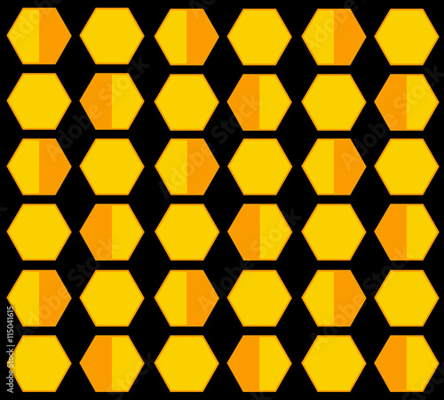 bee hive hexagon pastel cartoon background vector EPS10