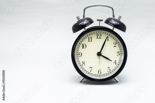 black retro alarm clock