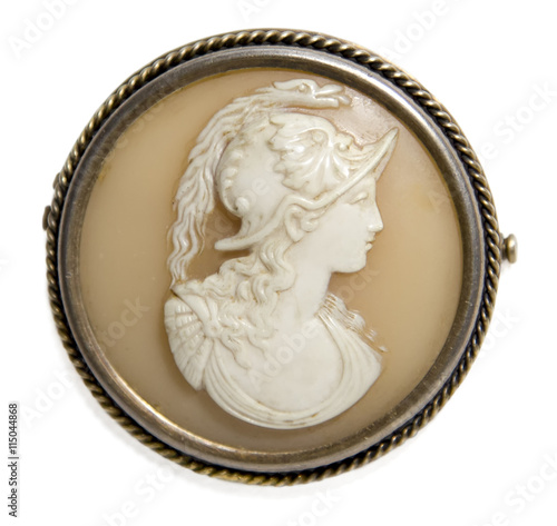 Antique cameo with mans face