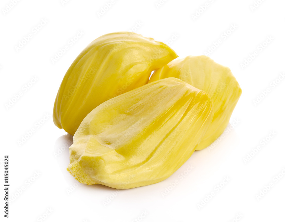 Ripe Jackfruit isolated on white background.