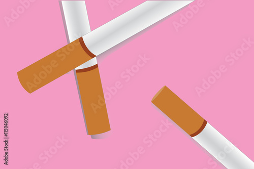 cigarettes and color background vector