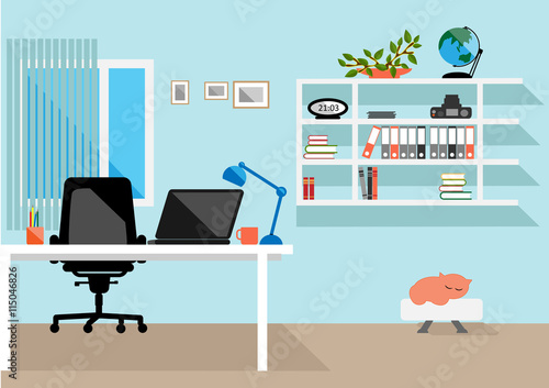 Creative home freelance desktop workspace.