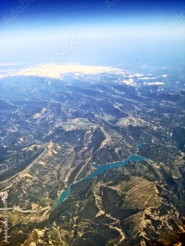 Lake Lac de Castillon - aerial view