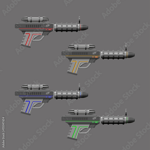 Video game weapon. Virtual reality device. Rifles set