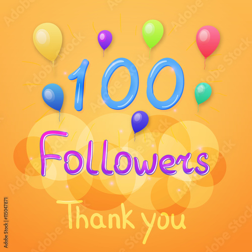 1000 Followers thank you. Vector graphic design for social networks.