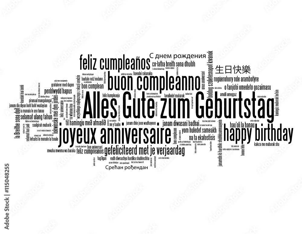 "ALLES GUTE ZUM GEBURTSTAG" Karte Stock Vector Adobe Stock