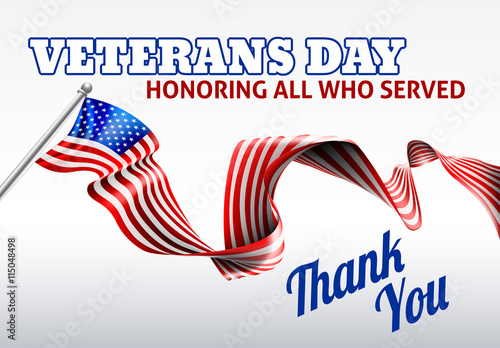 Veterans Day American Flag Design