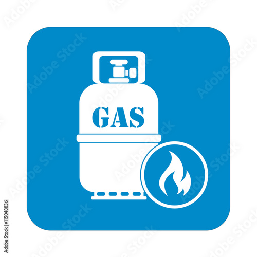 Camping gas bottle icon vector. Vector illustration.