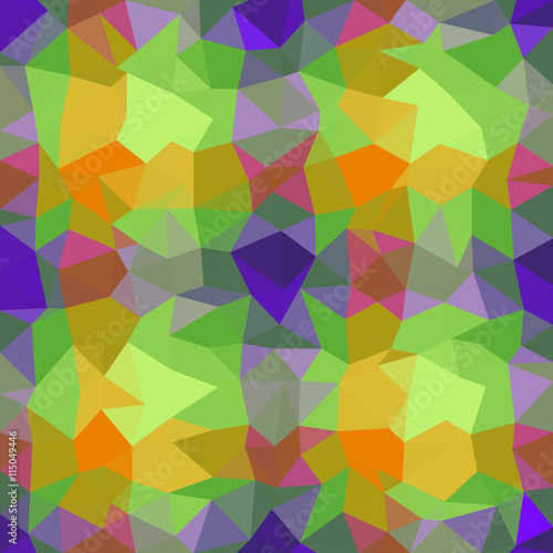 Kaleidoscopic low poly triangle style vector mosaic background