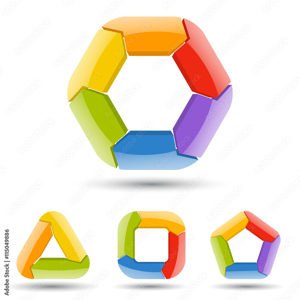 Circle arrows 3D infographic, cycle diagram, graph, presentation chart. Business concept with 3, 4, 5, 6 options, parts, steps, processes. Raster copy. Circle arrows 3D infographic, cycle diagram, graph, presentation chart. Business concept with 3, 4, 5, 6 options, parts, steps, processes. Raster copy.