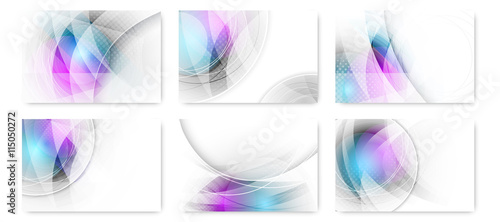 Set of abstract business futuristic innovation background.