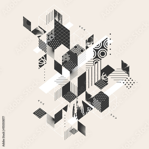 Abstract modern geometric background