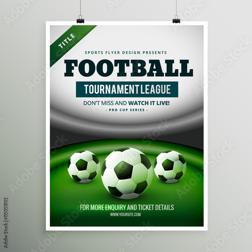 football tournament league game flyer design