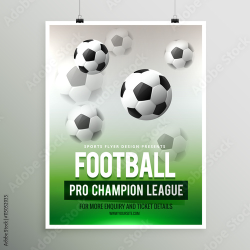 football pro championship league flyer template © starlineart