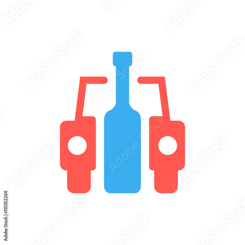 car and bottle like drunk driver sign